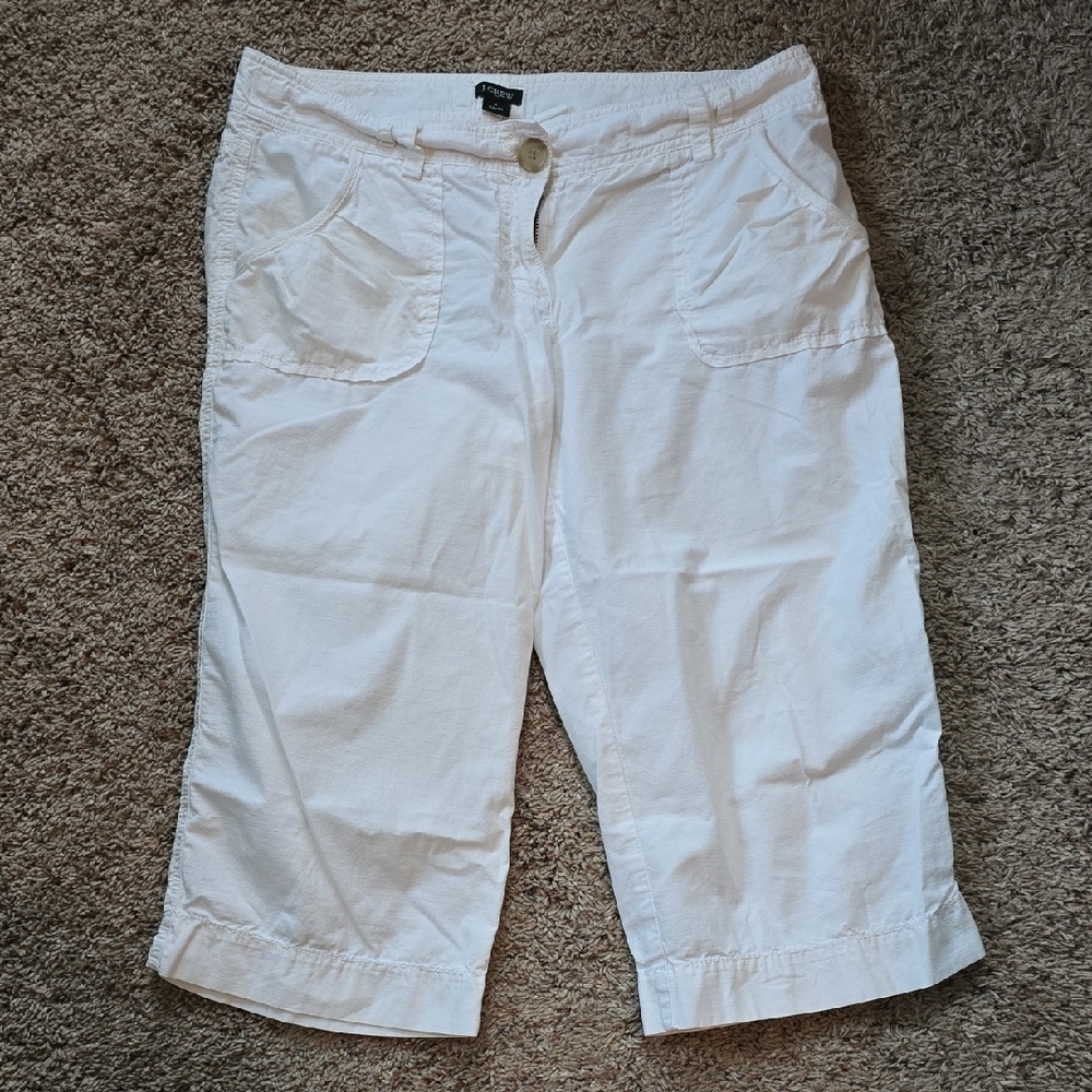 J. Crew Women's White Capris